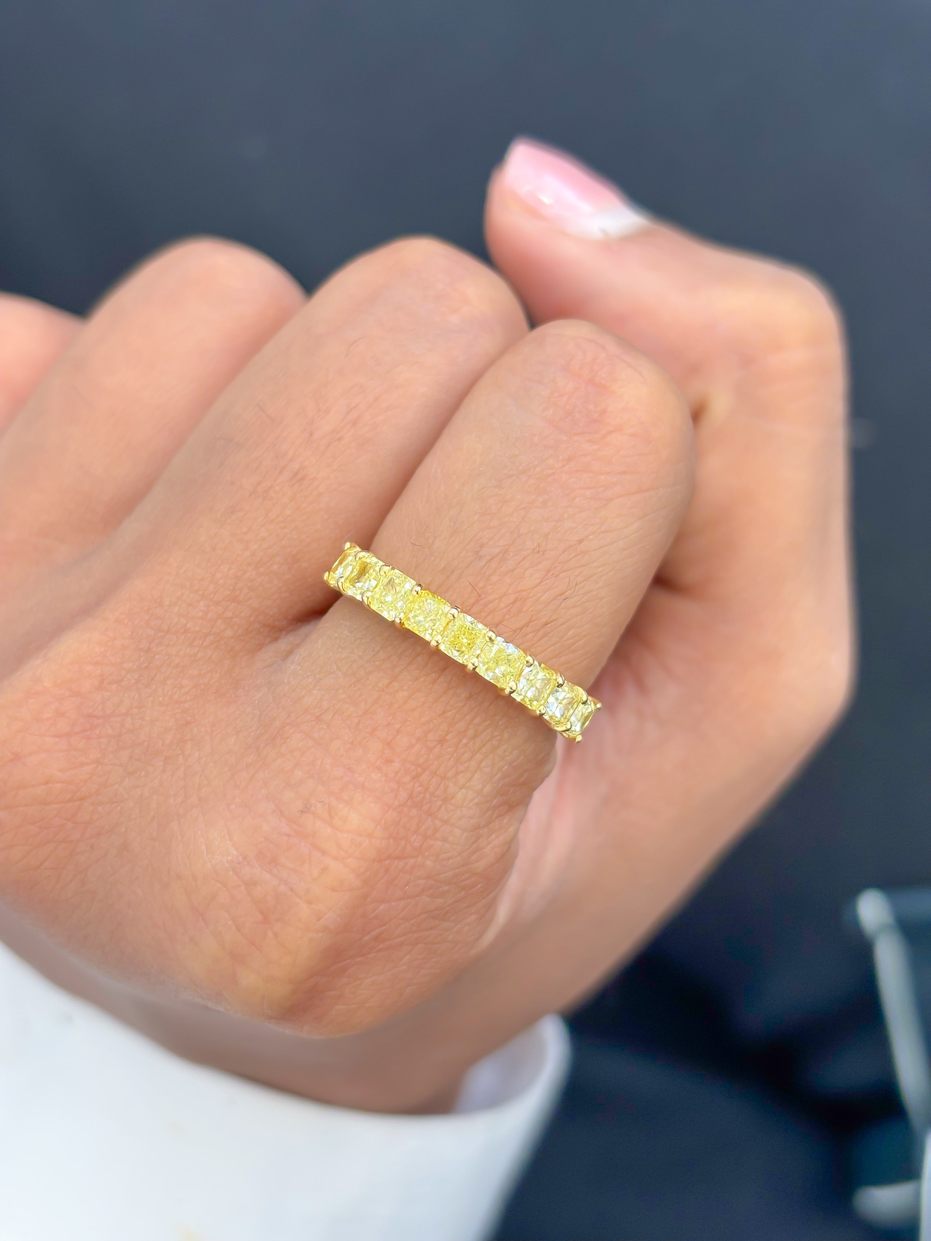 JPRG-3459/8837 Yellow Diamond Half Ring | 18K