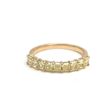 JPRG-3459/8837 Yellow Diamond Half Ring | 18K
