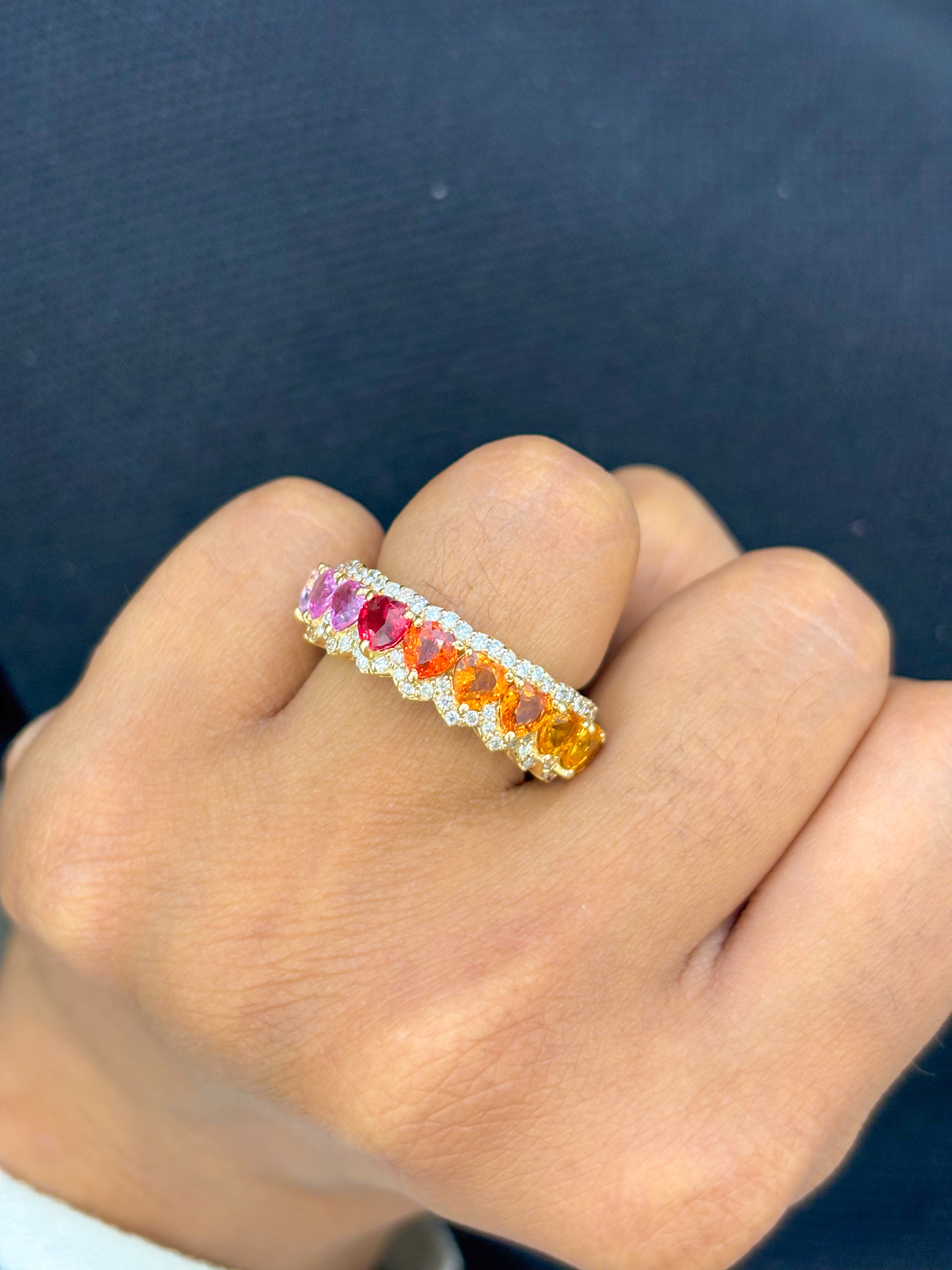 JPRG-346/1495 Rainbow Ring | 14K