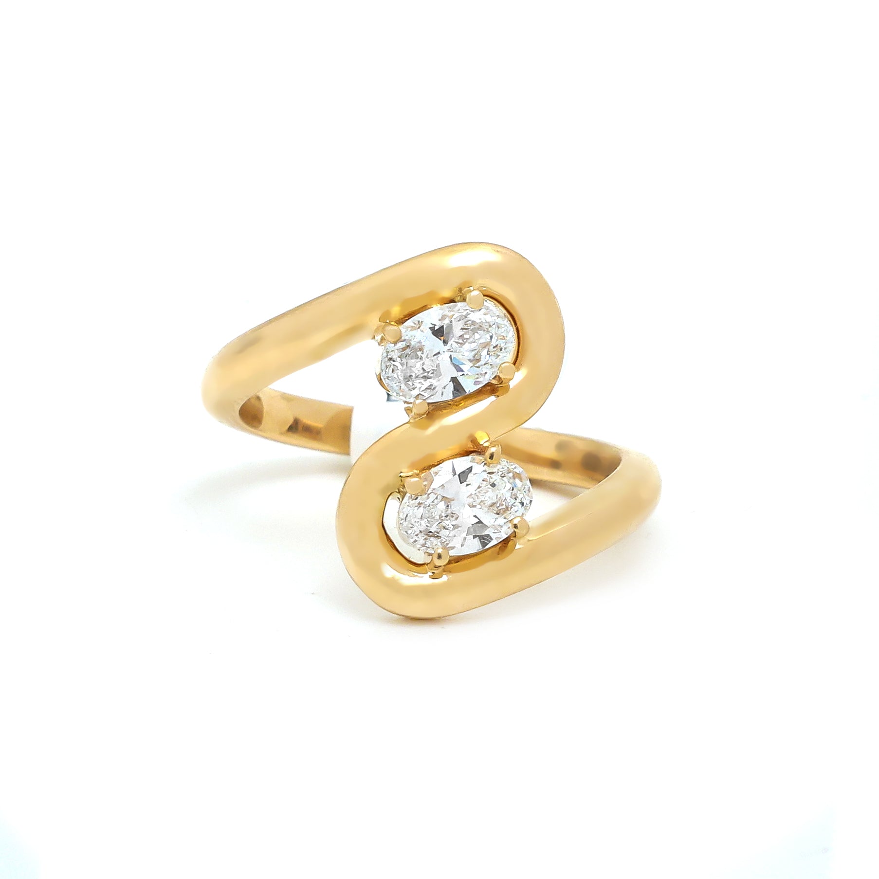 JPRG-3461/8841 Lab Grown Diamond Oval Pear Ring | 14K