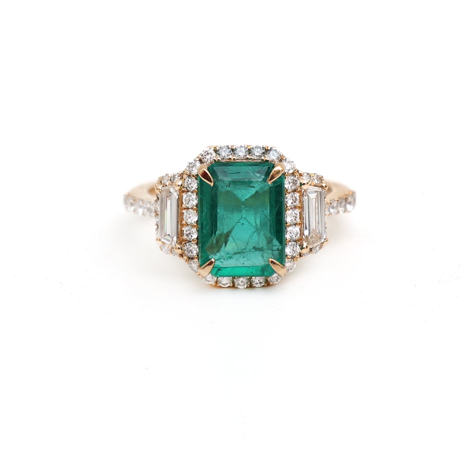 JPRG-3464/8850 Emerald Diamond Ring | 18K