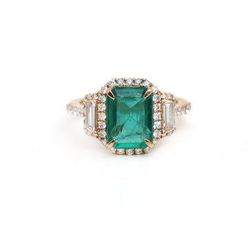 JPRG-3464/8850 Emerald Diamond Ring | 18K