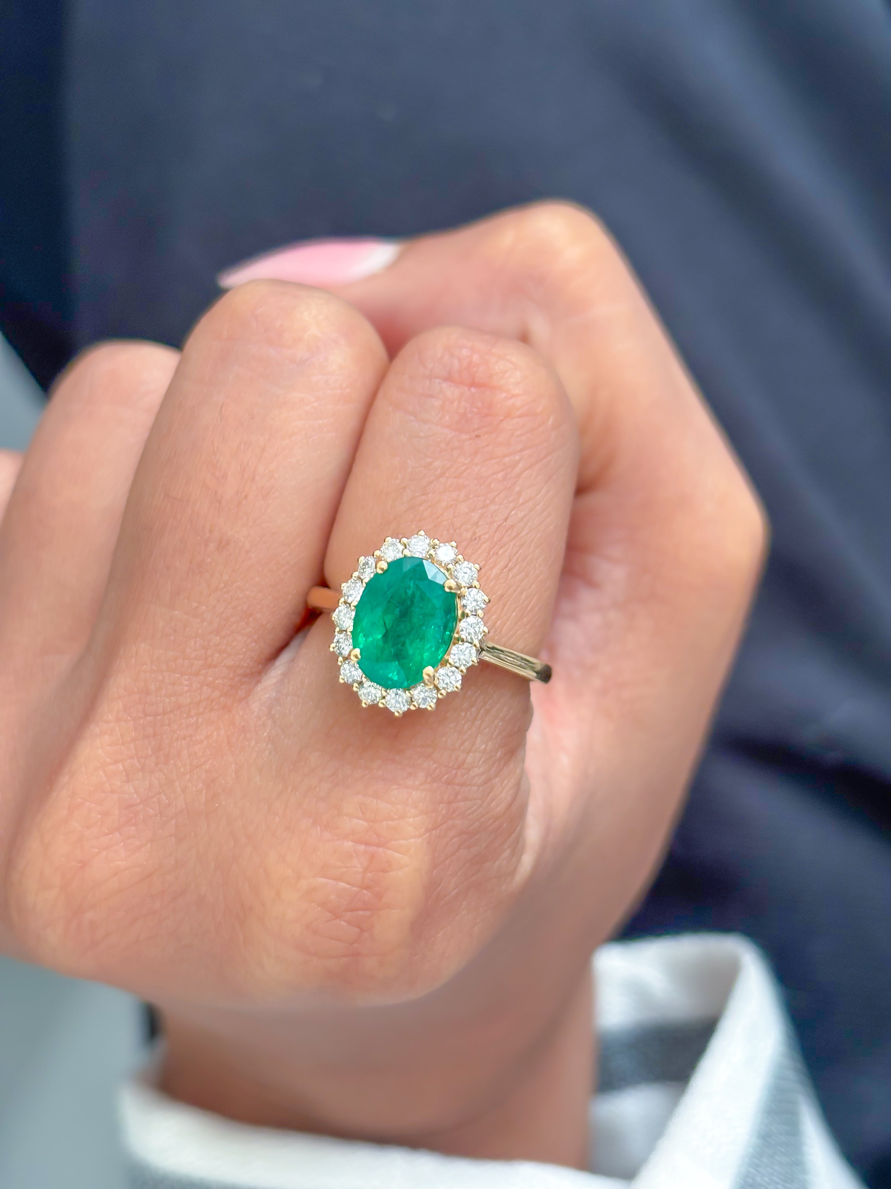 JPRG-3470/8866 Emerald Diamond Ring | 18K