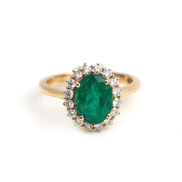 JPRG-3470/8866 Emerald Diamond Ring | 18K