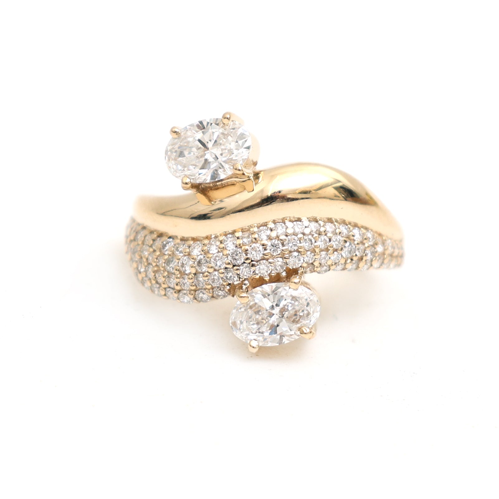 JPRG-3484/8897 Lab Grown Diamond Oval Round Wave Ring | 14K
