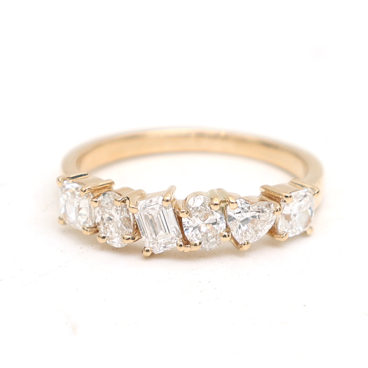 JPRG-3489/8902 Lab Grown Diamond Mix Shape Half Ring | 14K