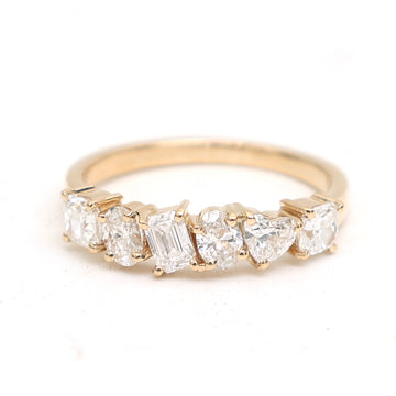 JPRG-3489/8902 Lab Grown Diamond Mix Shape Half Ring | 14K