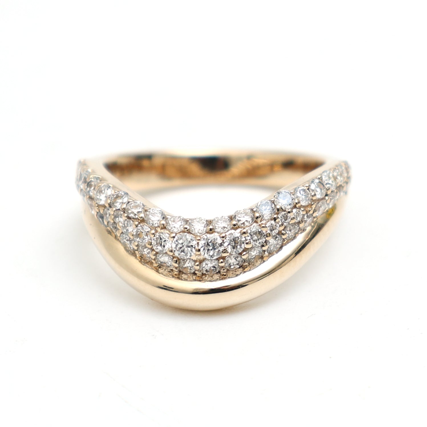 JPRG-3501/8922 Lab Grown Diamond Round Wave Ring | 14K