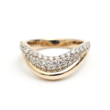JPRG-3501/8922 Lab Grown Diamond Round Wave Ring | 14K