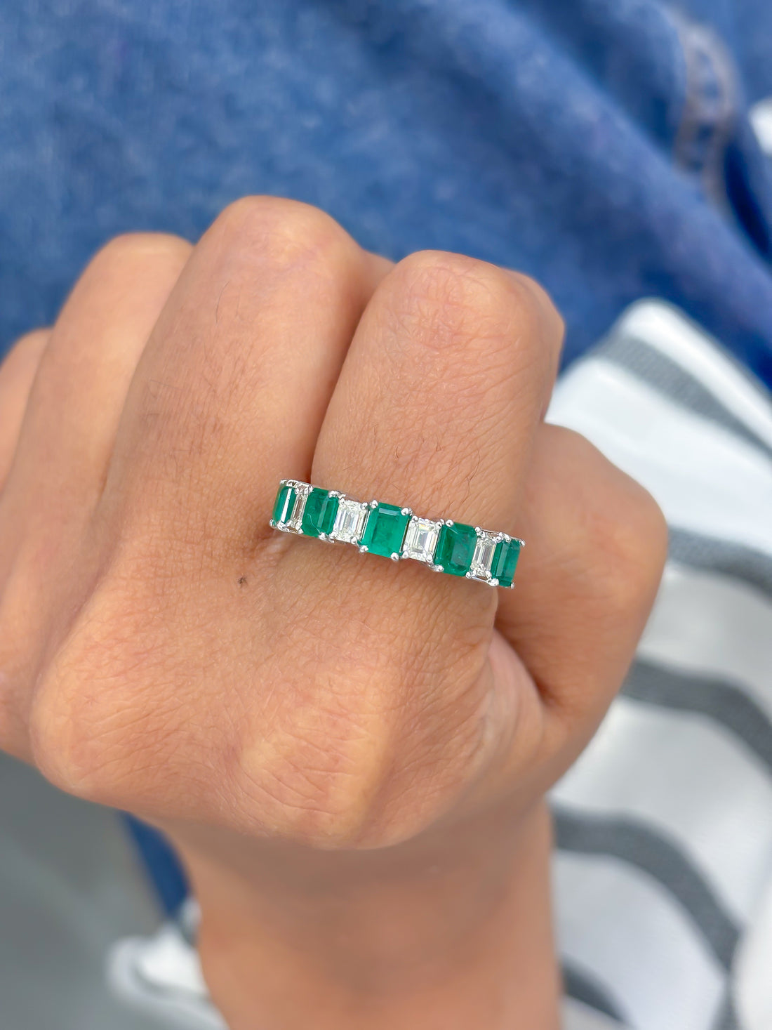 JPRG-3526/8974 Emerald Diamond Ring | 18K