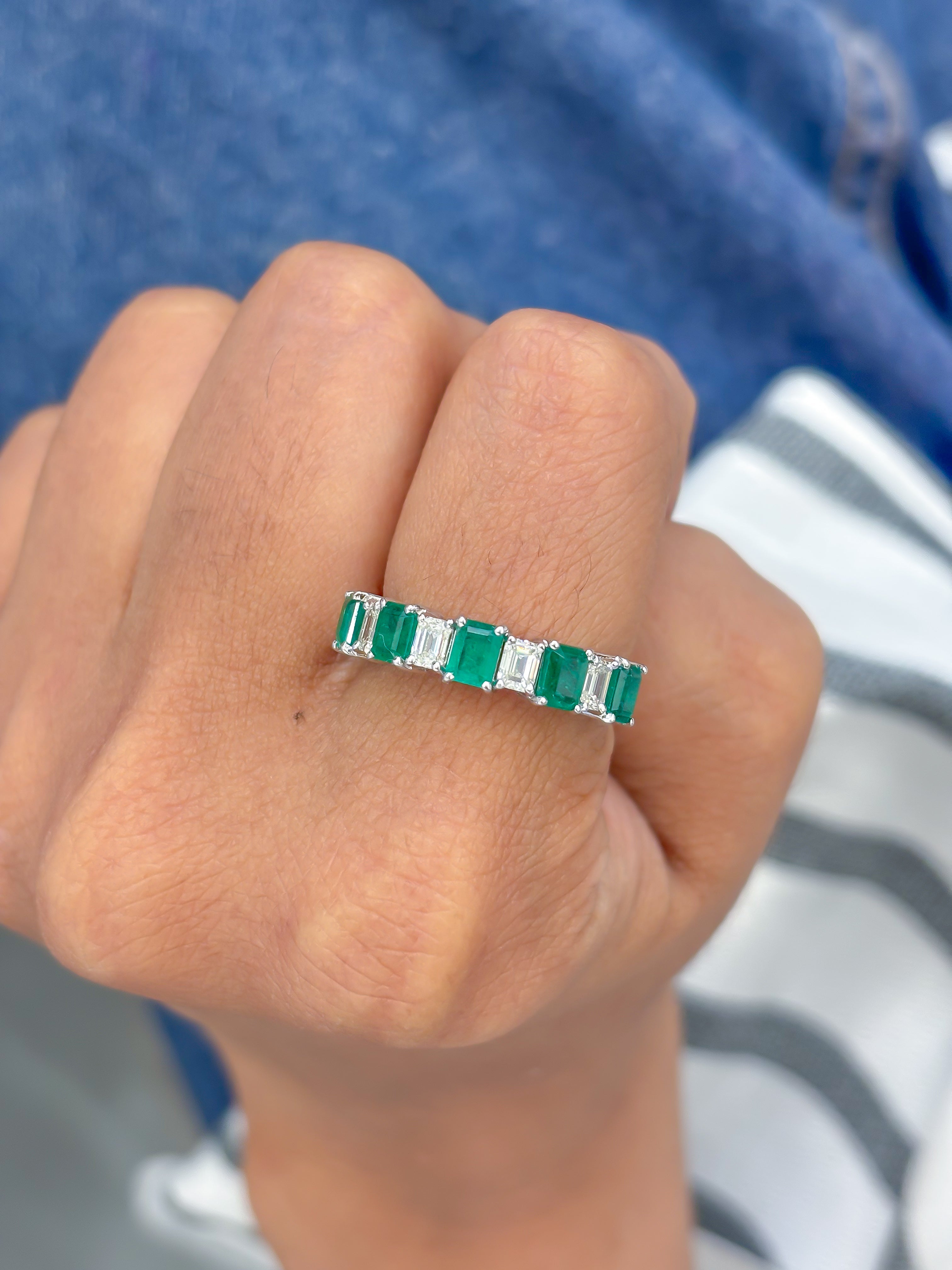 JPRG-3526/8974 Emerald Diamond Ring | 18K