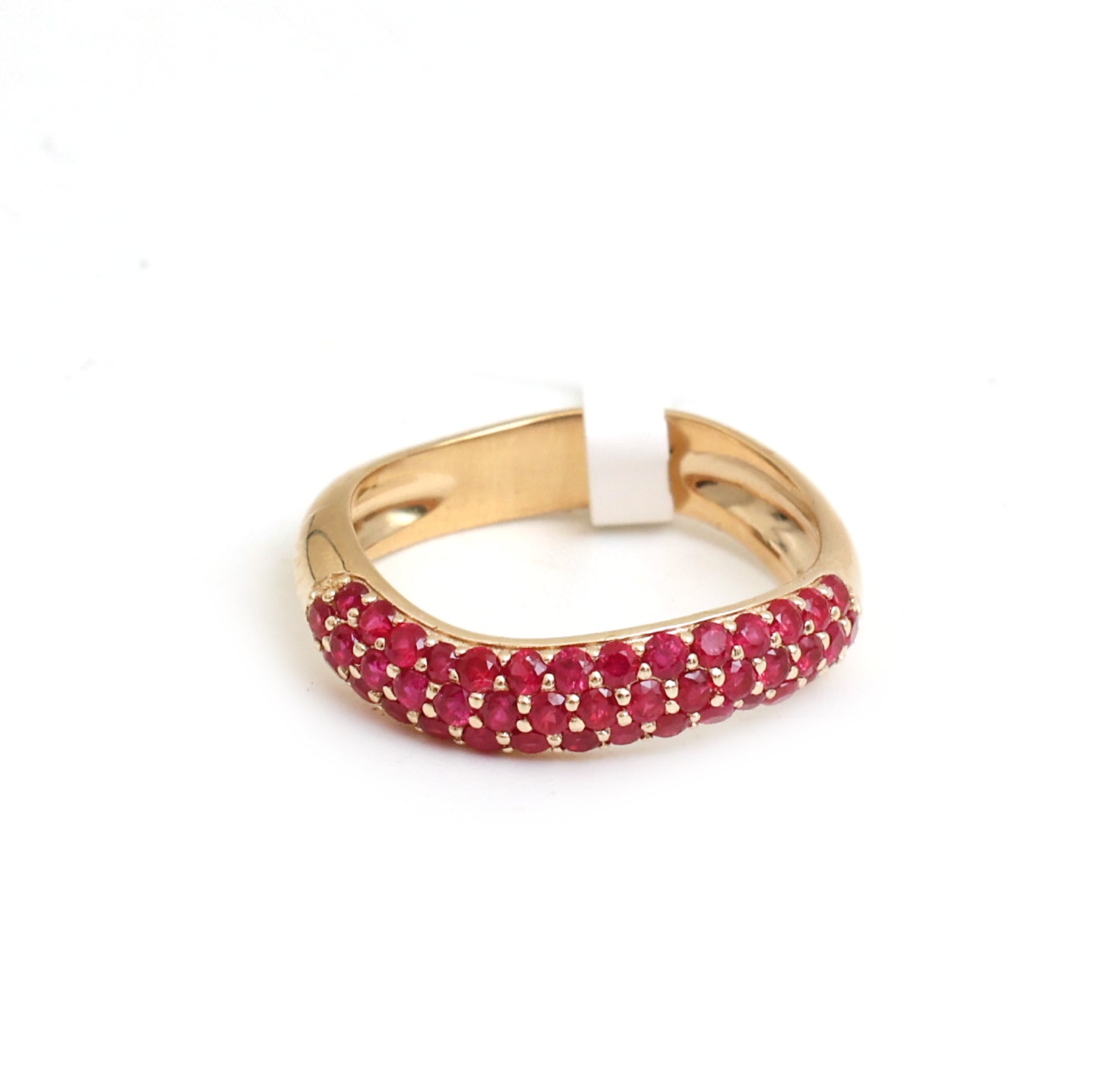JPRG-3561/9070 Ruby Wave Half Ring | 14K