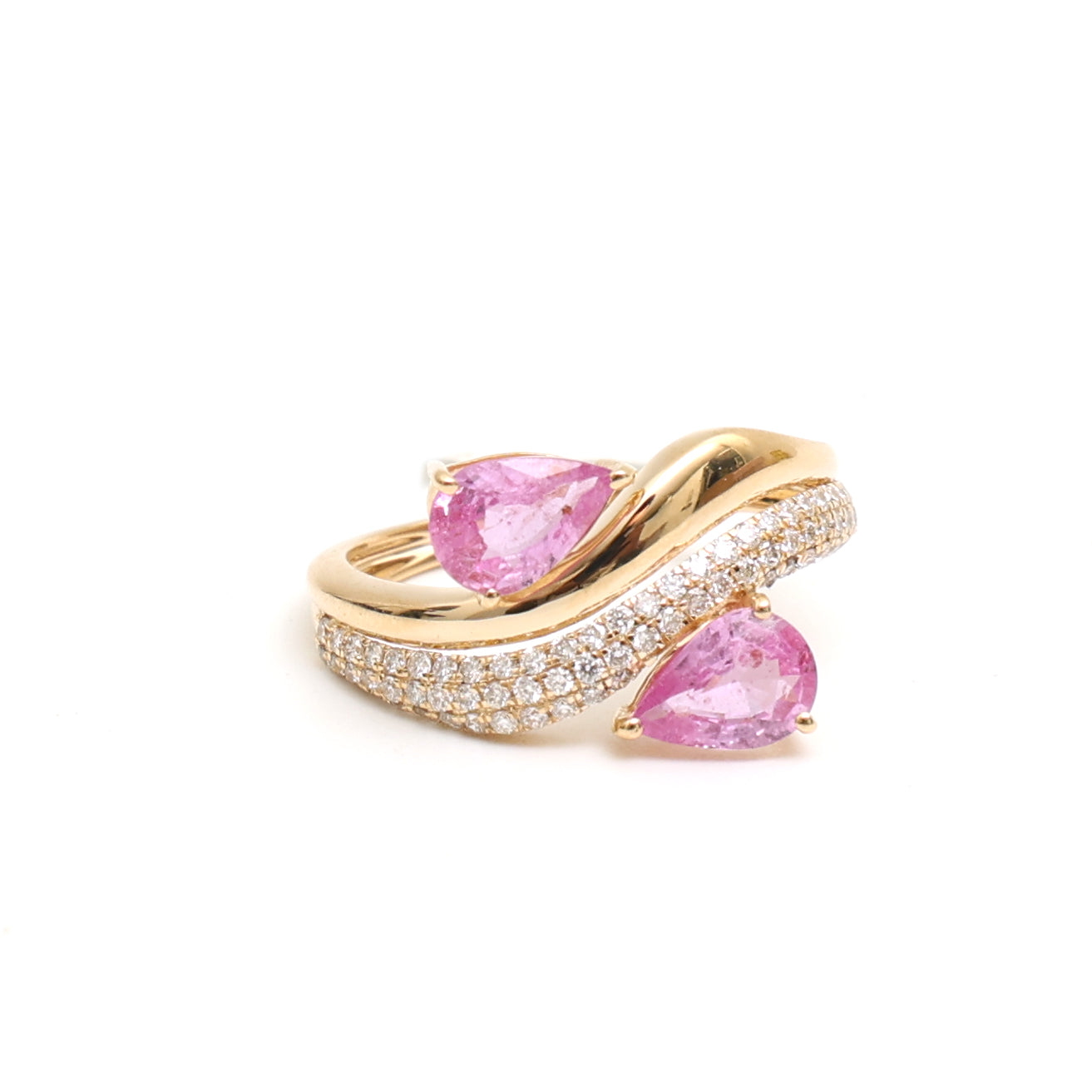 JPRG-3588/9097 Pink Sapphire Diamond Ring | 18K