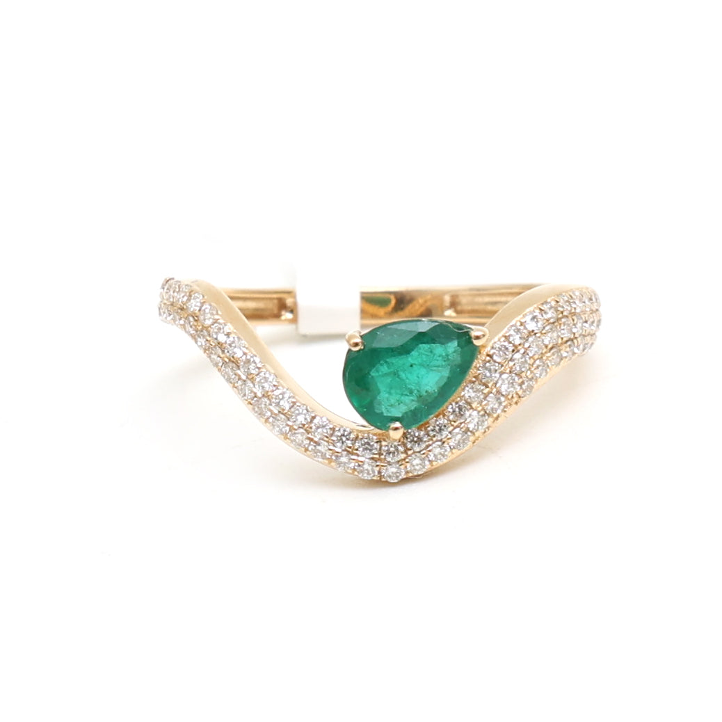 JPRG-3589/9098 Emerald Diamond Ring | 18K