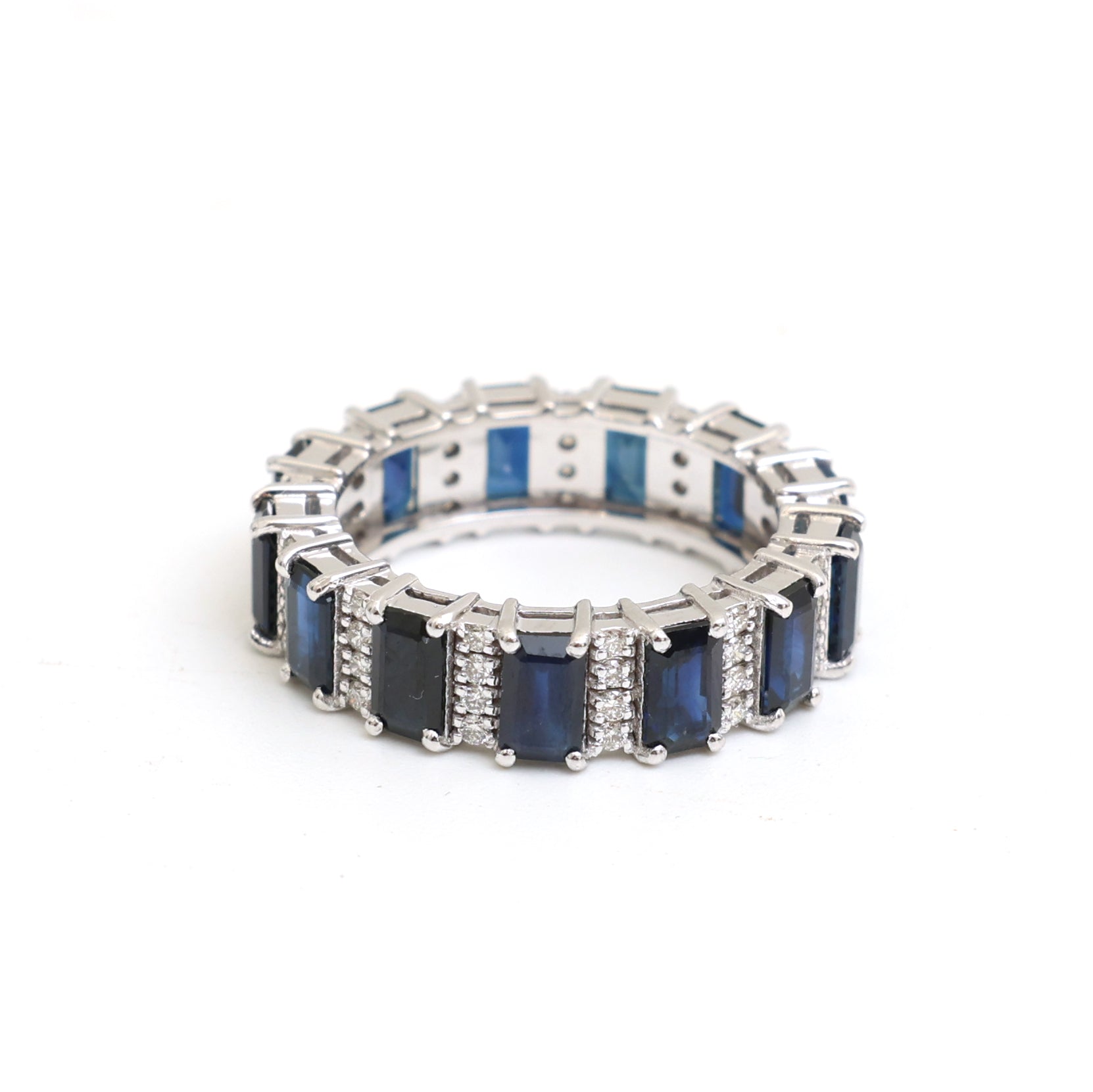 JPRG-3594/9125 Blue Sapphire Diamond Ring | 14K