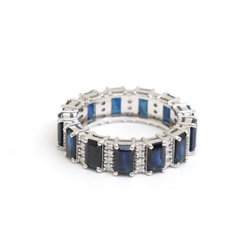 JPRG-3594/9125 Blue Sapphire Diamond Ring | 14K
