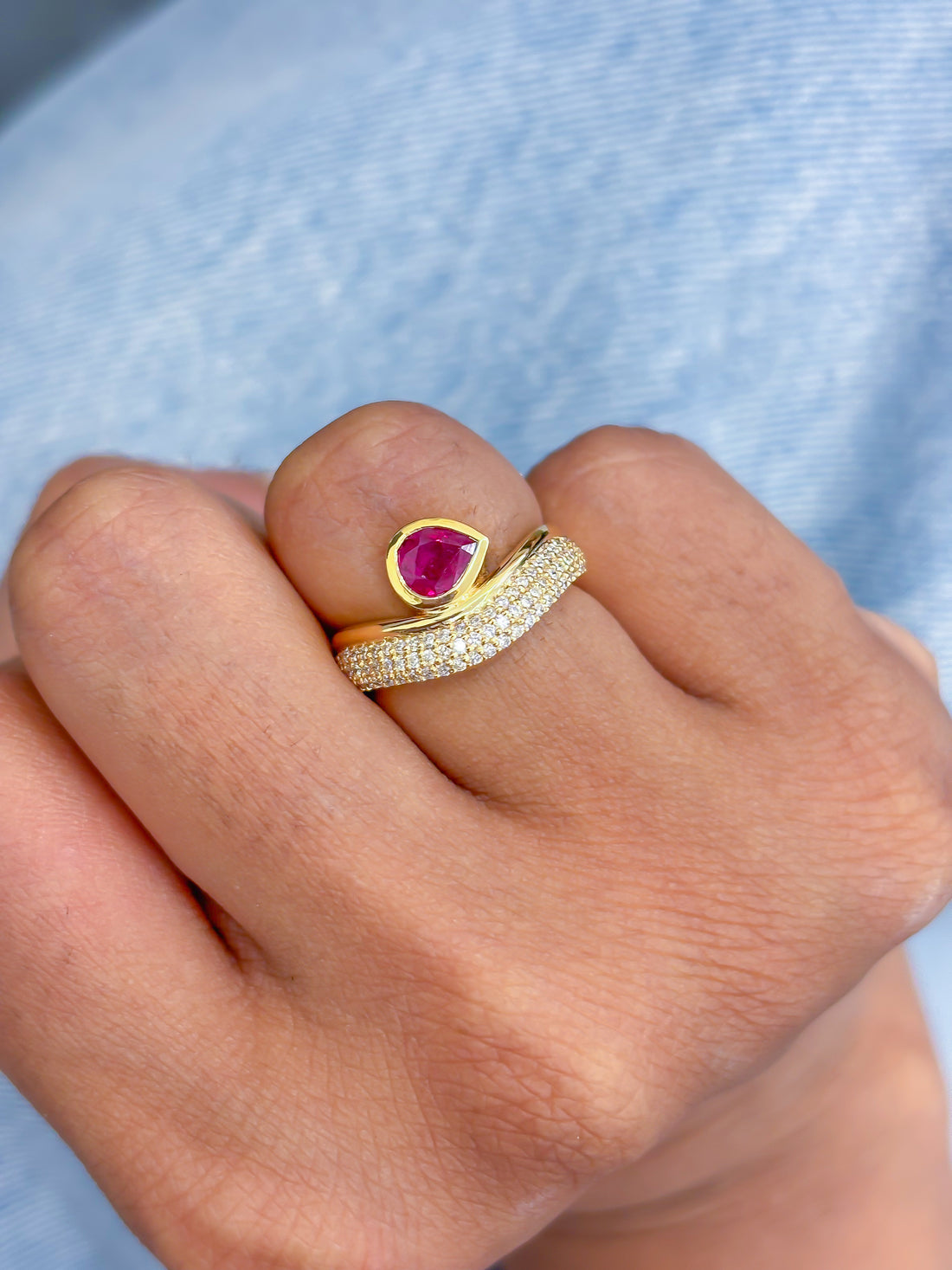 JPRG-3629/9169 Ruby Diamond Ring | 18K