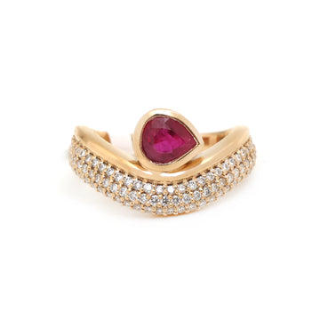 JPRG-3629/9169 Ruby Diamond Ring | 18K