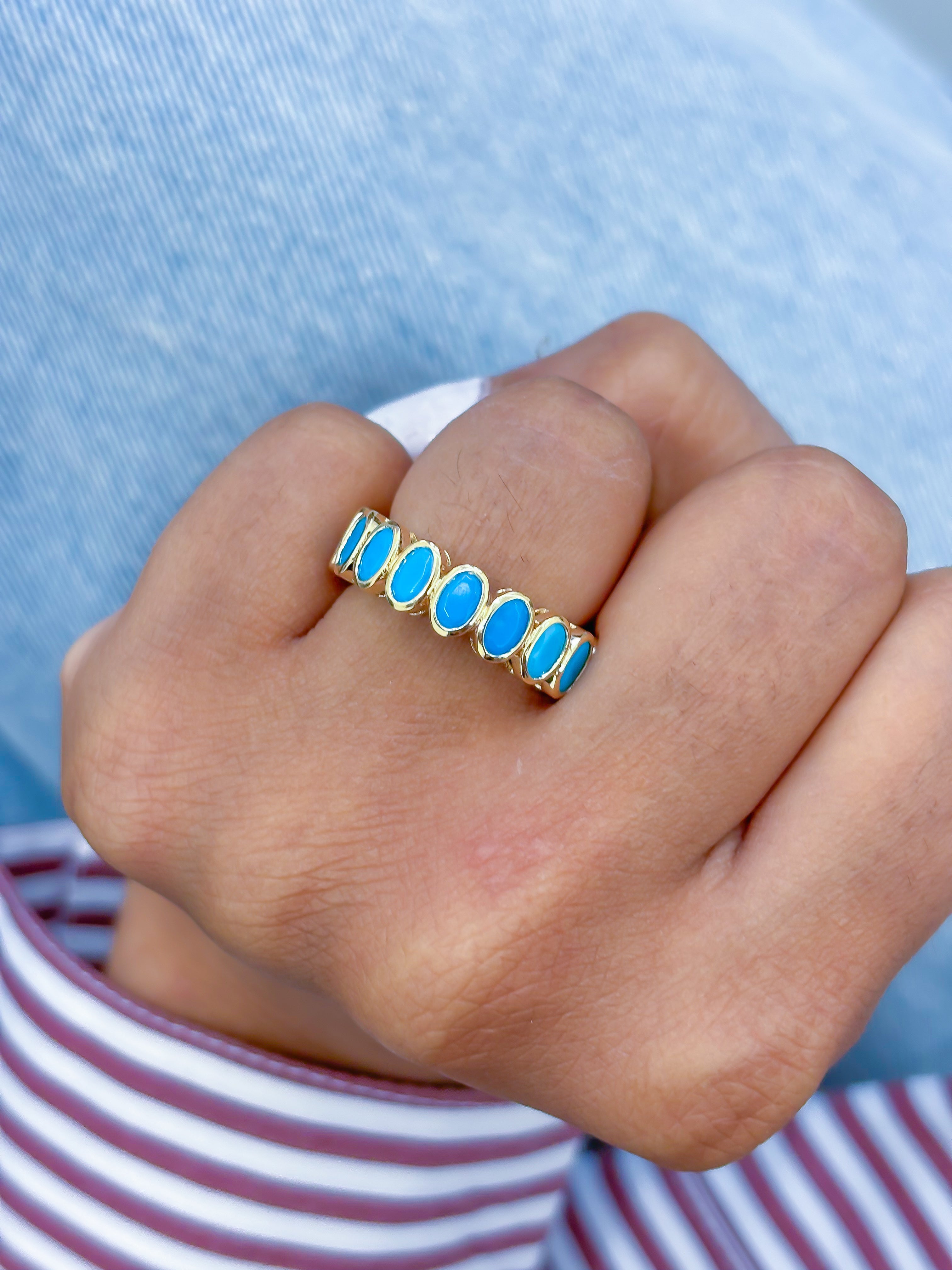 JPRG-3632/9172 Turquoise Ring | 14K