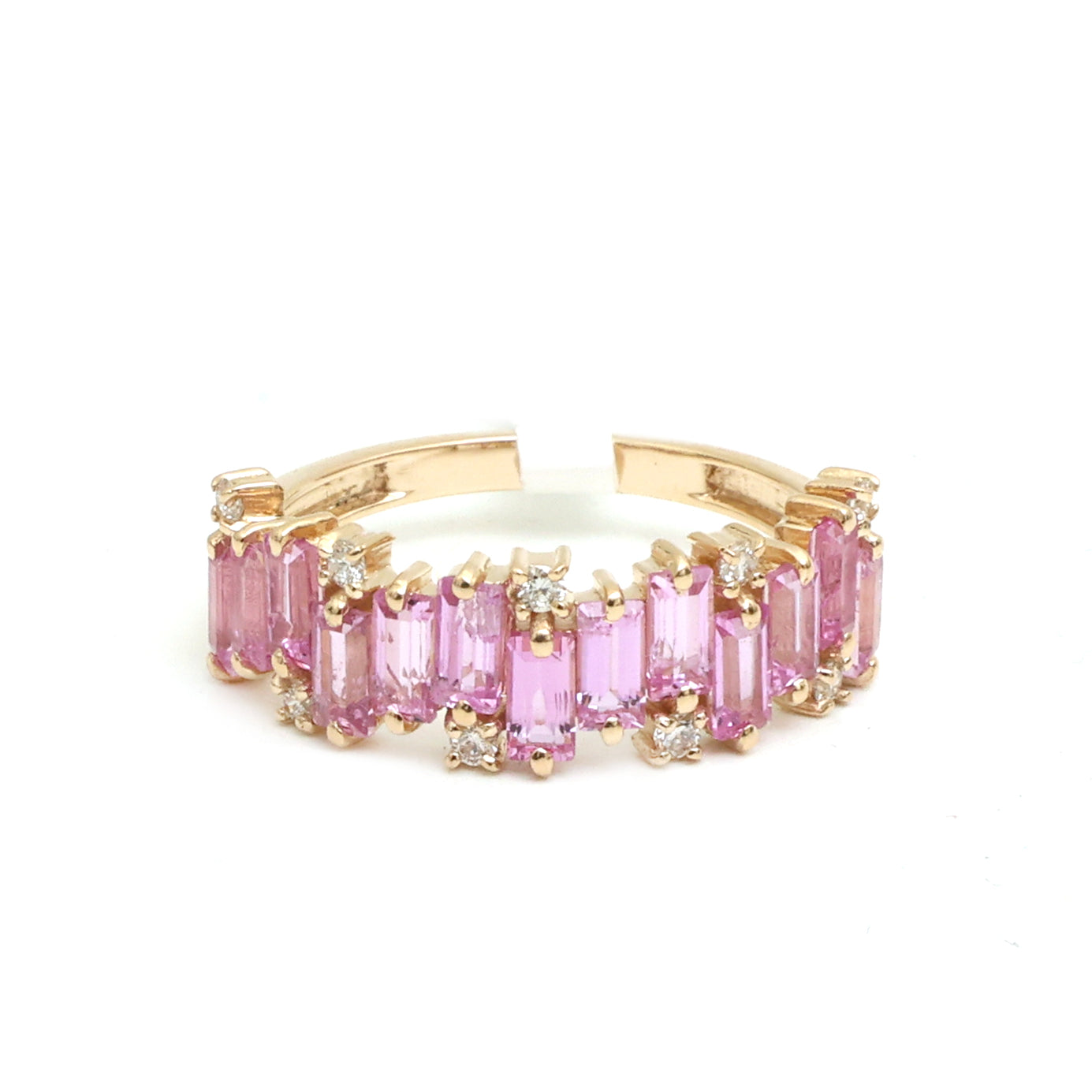 JPRG-3637/9177 Pink Sapphire Diamond Ring | 14K