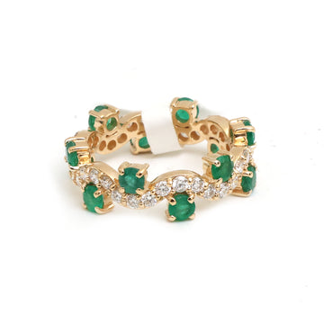 JPRG-3643/9183 Emerald Diamond Ring | 18K