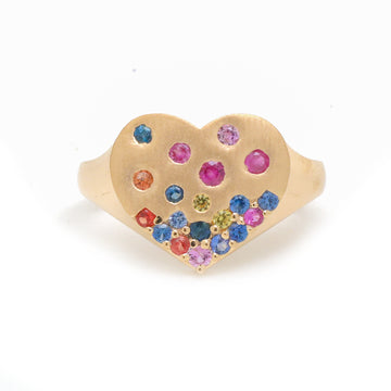 JPRG-3655/9243 Rainbow Sapphire Ring | 14K