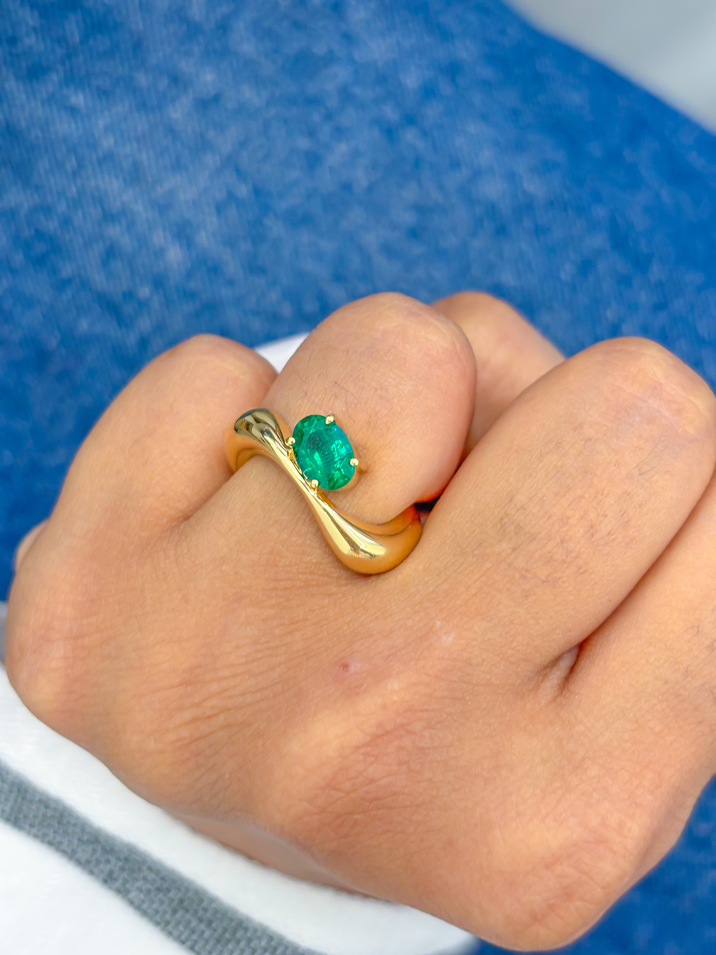 JPRG-3658/9246 Emerald Ring | 18K