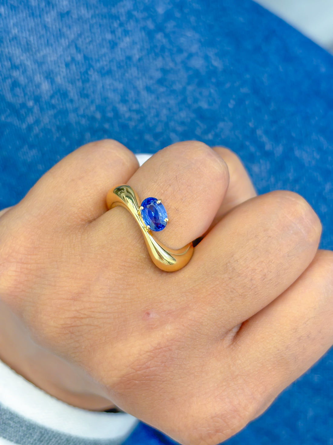JPRG-3660/9248 Blue Sapphire Ring | 18K