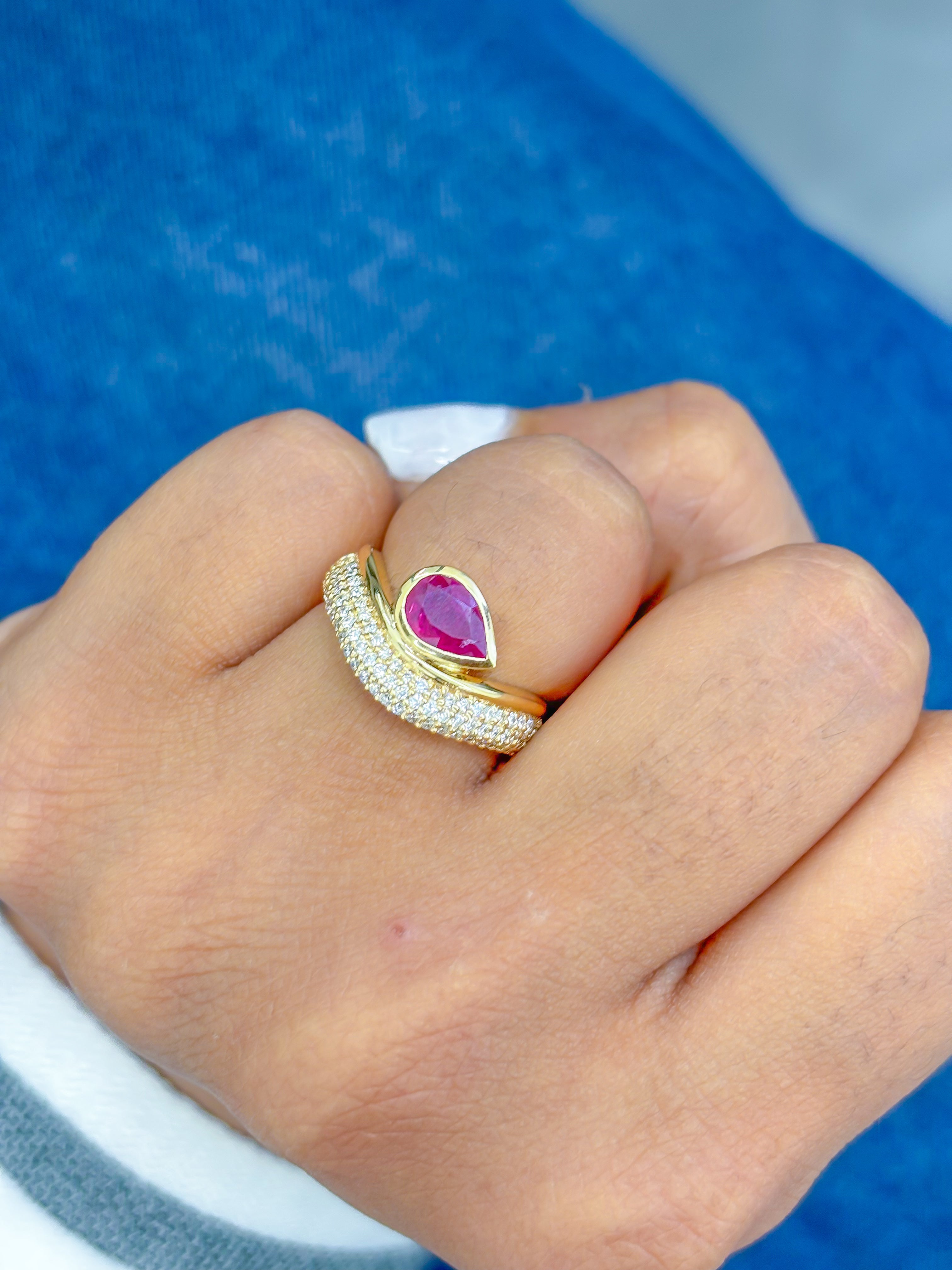 JPRG-3674/9262 Ruby Diamond Ring | 18K