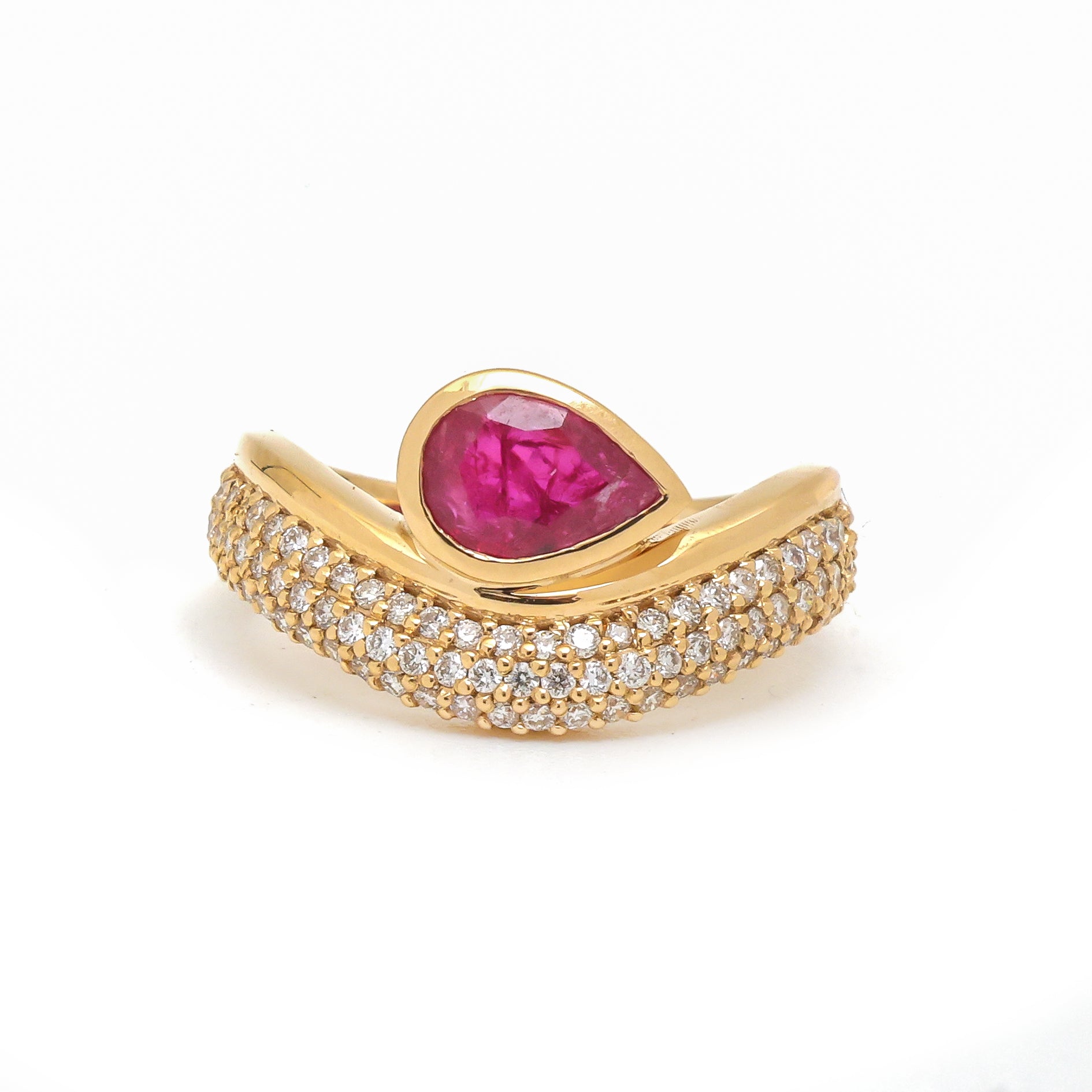JPRG-3674/9262 Ruby Diamond Ring | 18K
