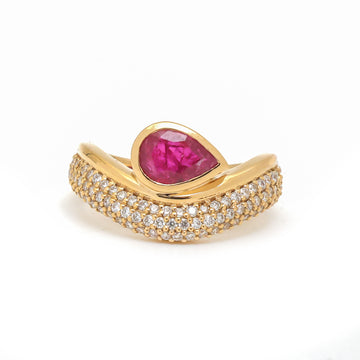 JPRG-3674/9262 Ruby Diamond Ring | 18K