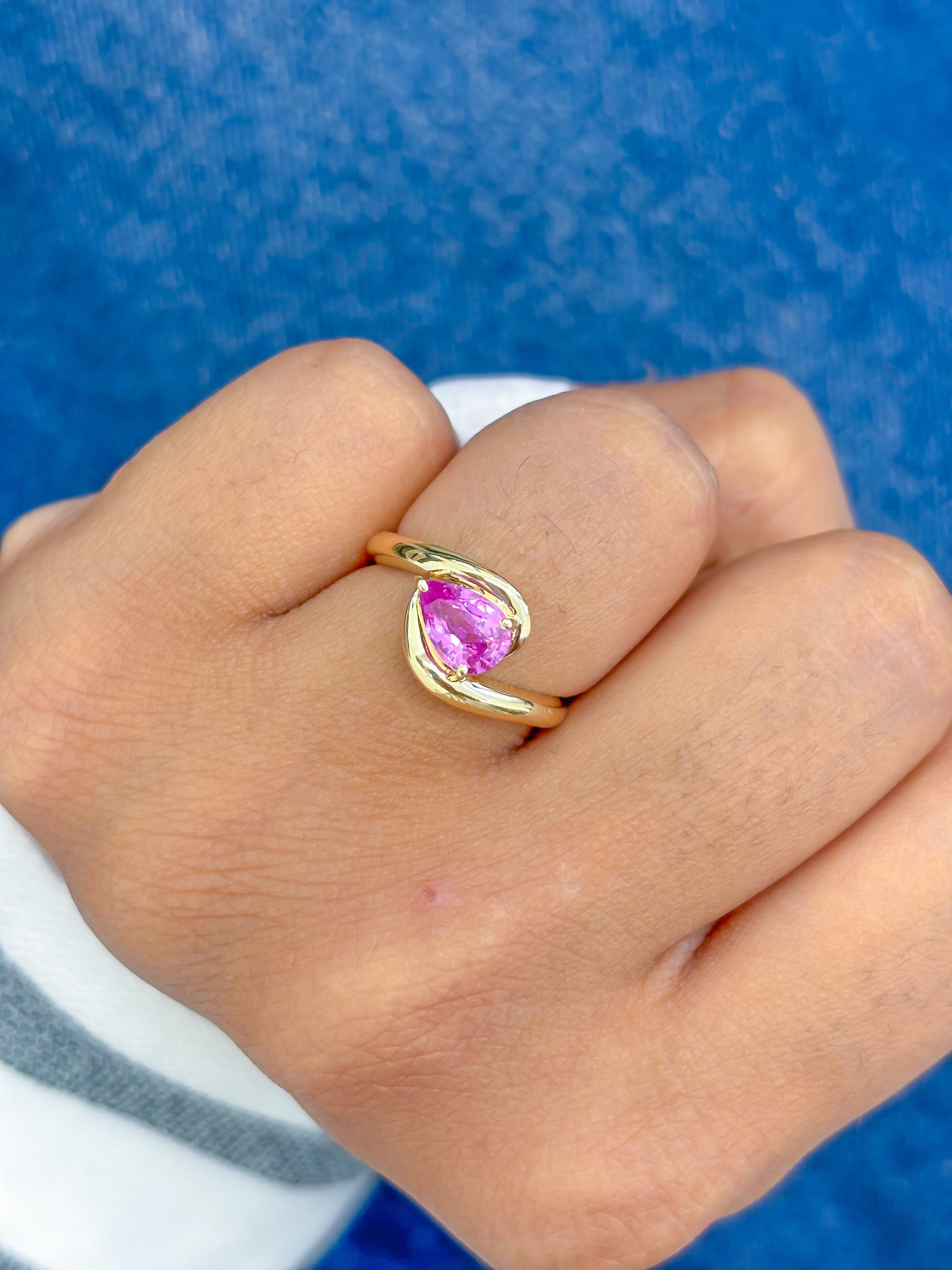 JPRG-3676/9264 Pink Sapphire Ring | 14K