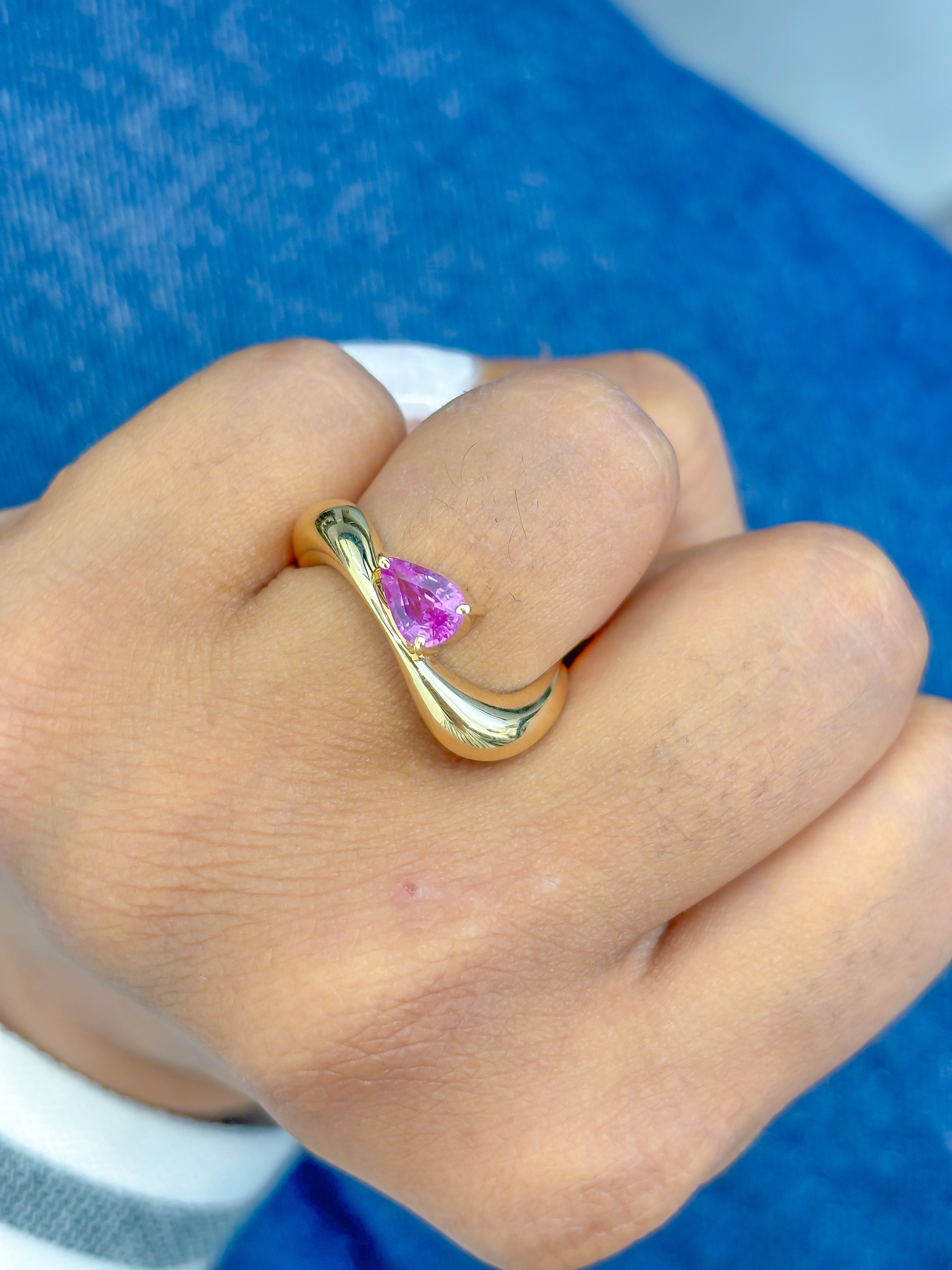 JPRG-3678/9266 Pink Sapphire Ring | 14K