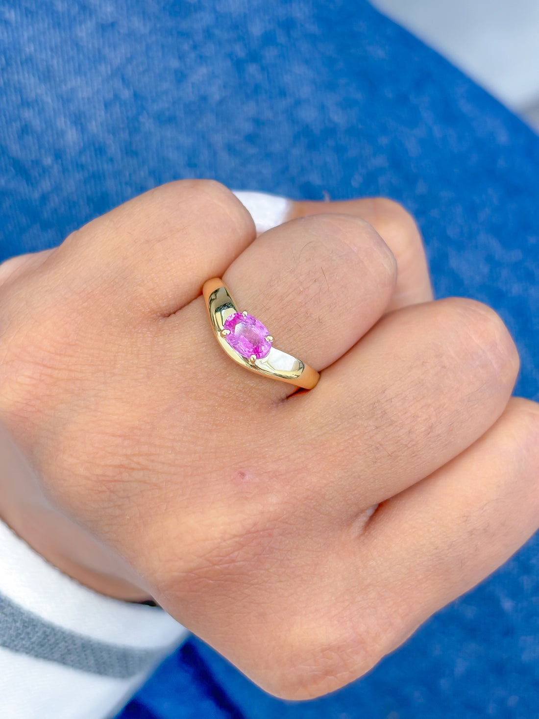 JPRG-3679/9267 Pink Sapphire Ring | 14K