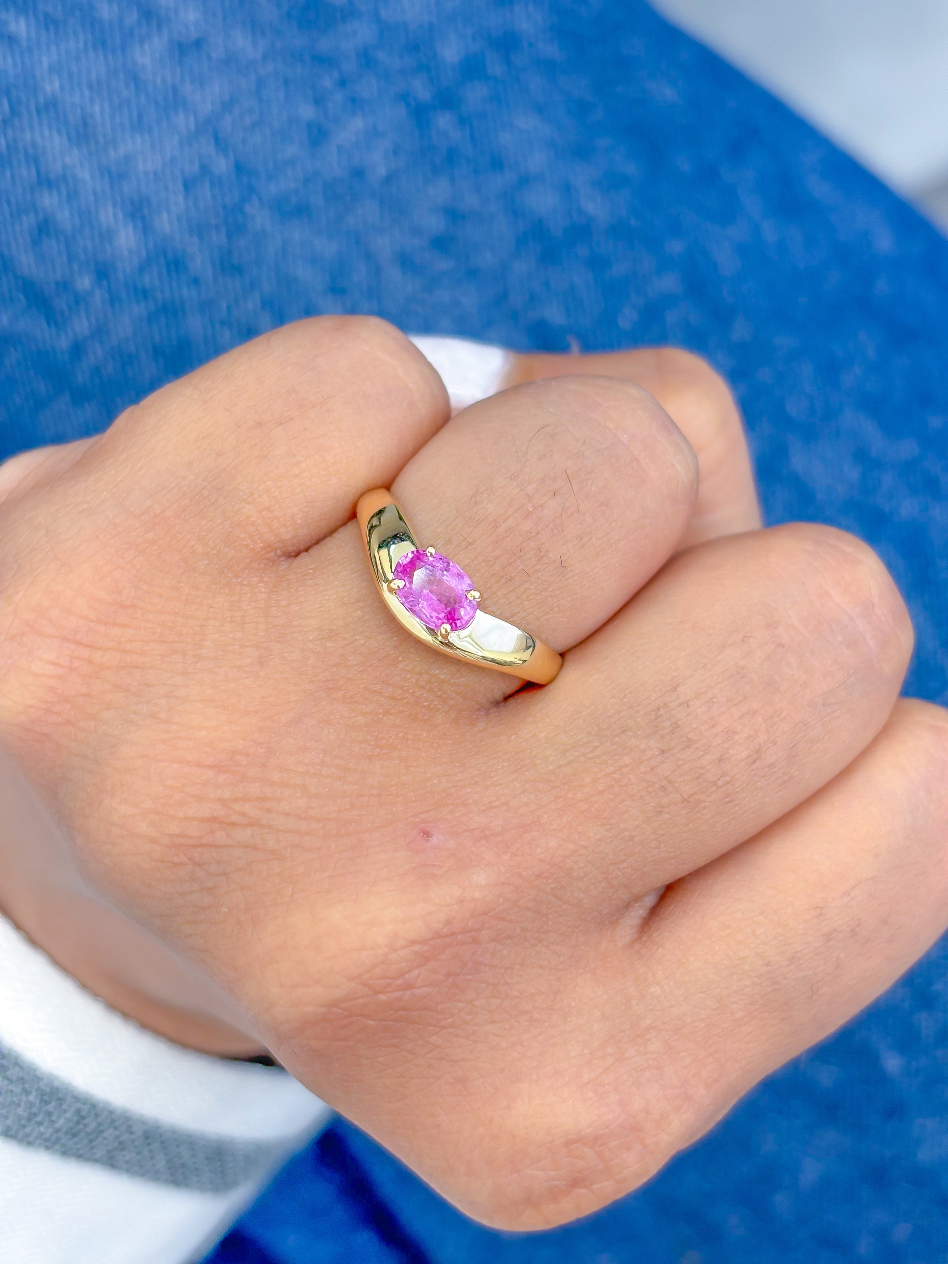 JPRG-3679/9267 Pink Sapphire Ring | 14K