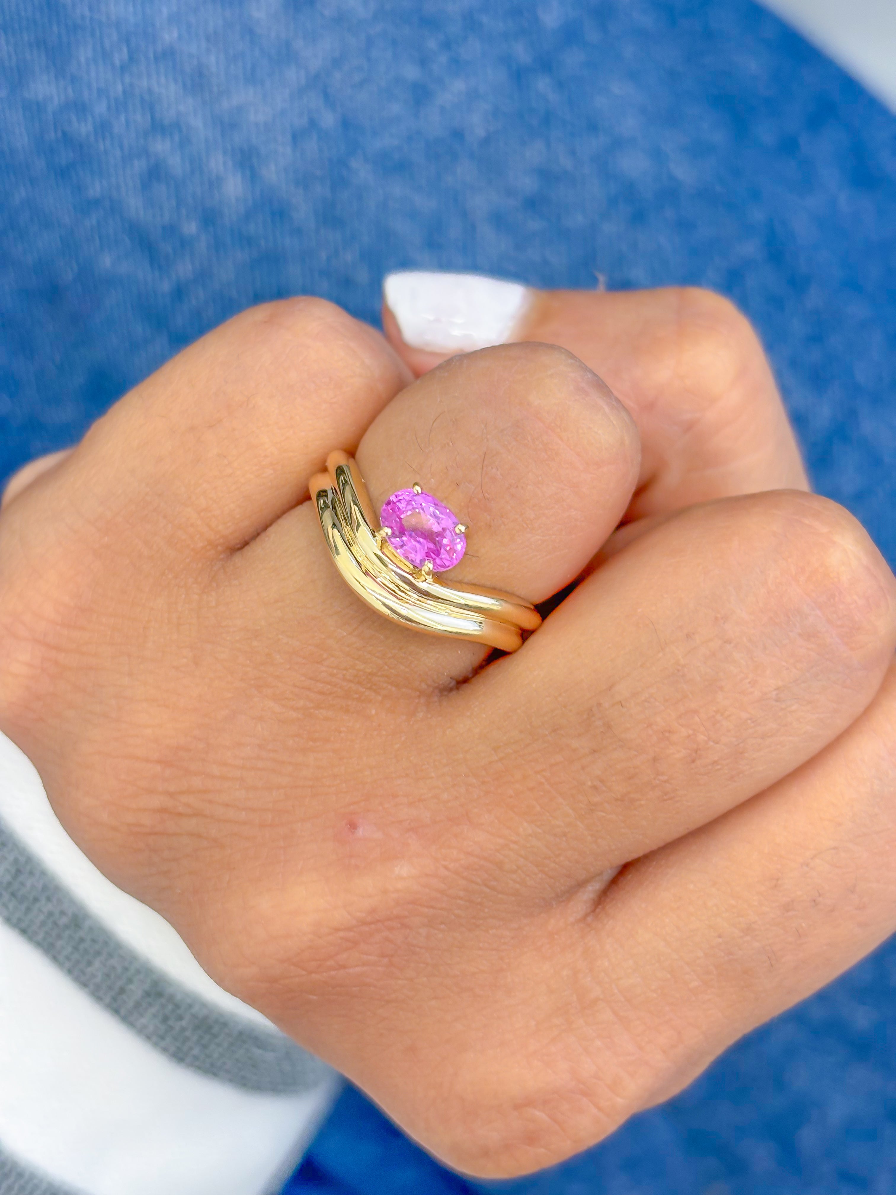 JPRG-3682/9270 Pink Sapphire Ring | 14K