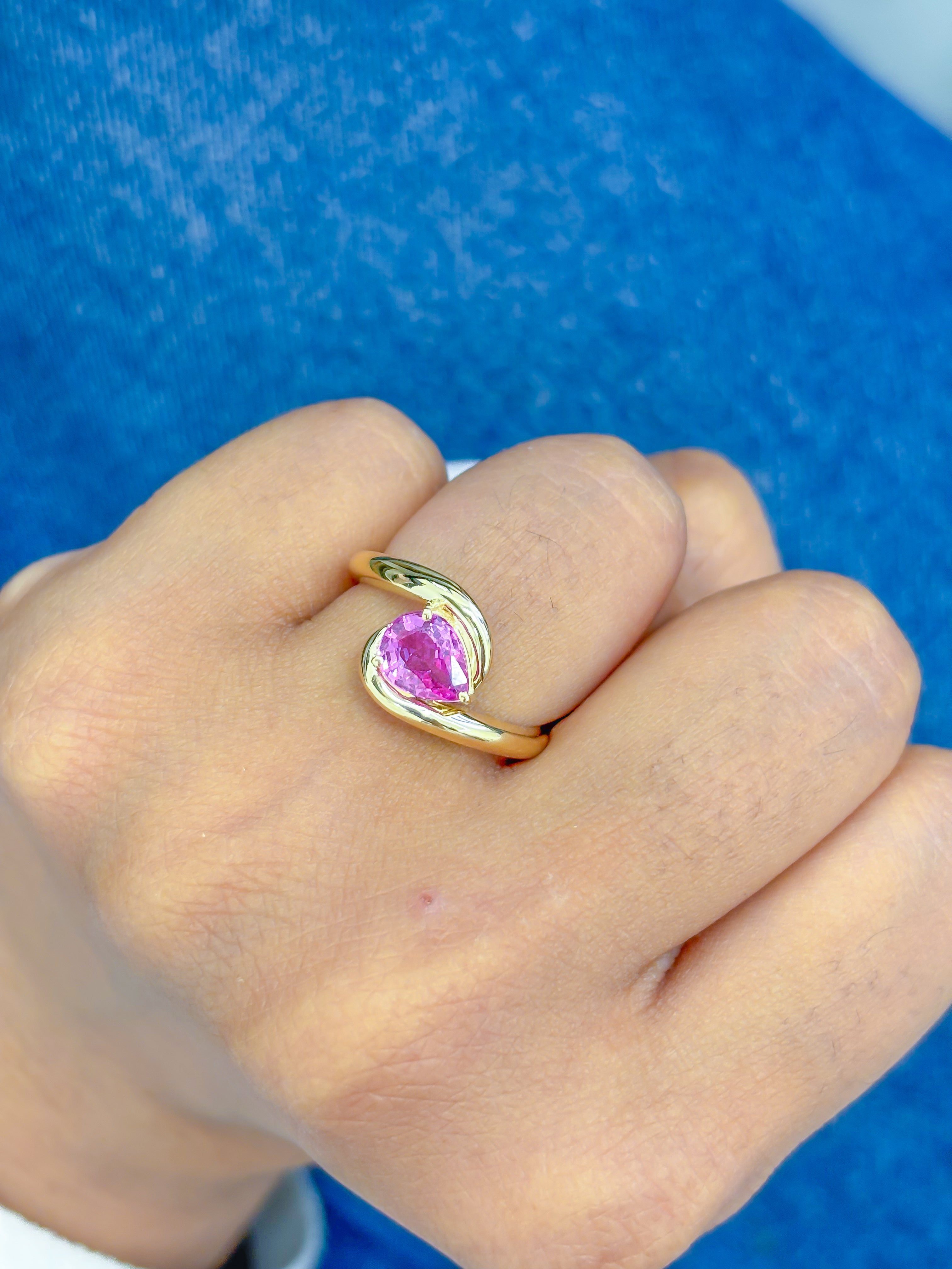 JPRG-3687/9275 Pink Sapphire Ring | 14K