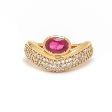 JPRG-3693/9281 Ruby Diamond Ring | 18K