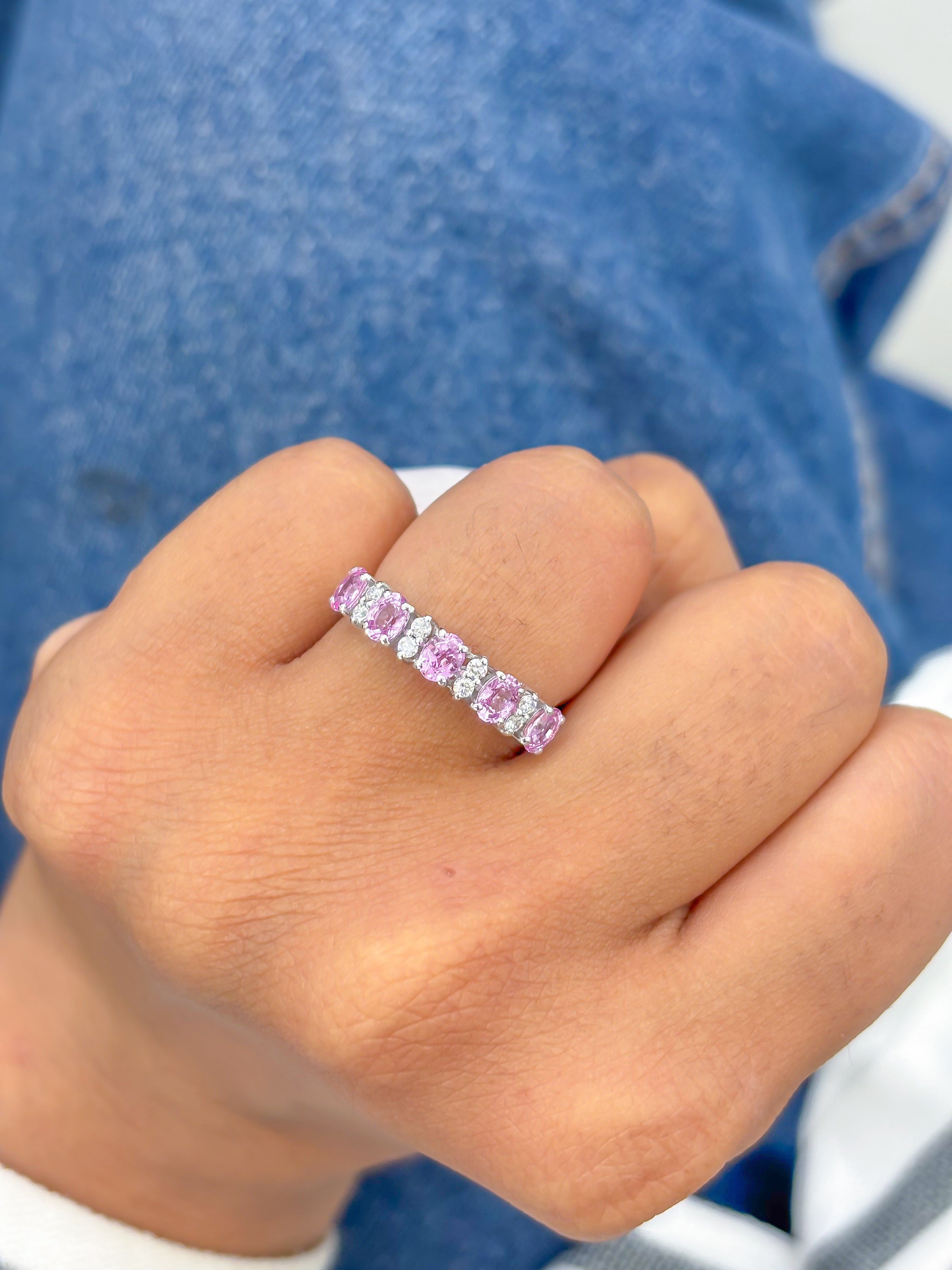 JPRG-3695/9283 Pink Sapphire Diamond Ring | 18K