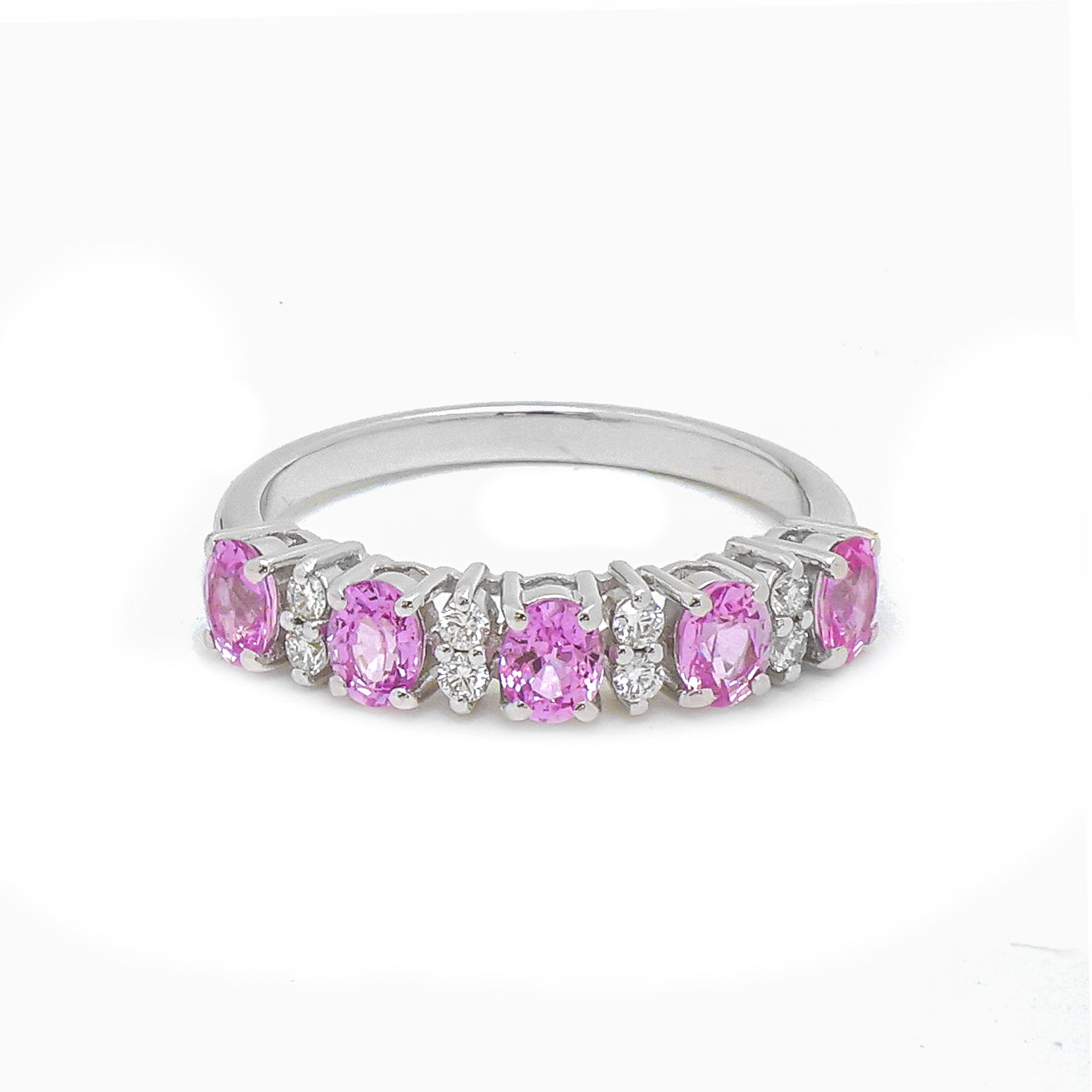 JPRG-3695/9283 Pink Sapphire Diamond Ring | 18K