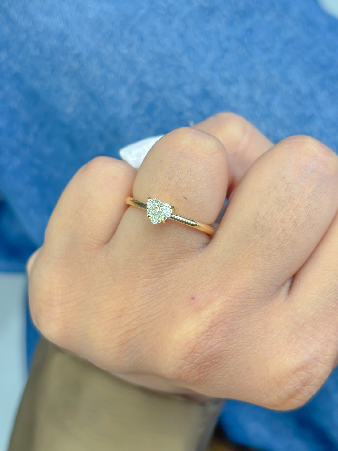 JPRG-3698/9302 Diamond Heart Thin Ring | 18K