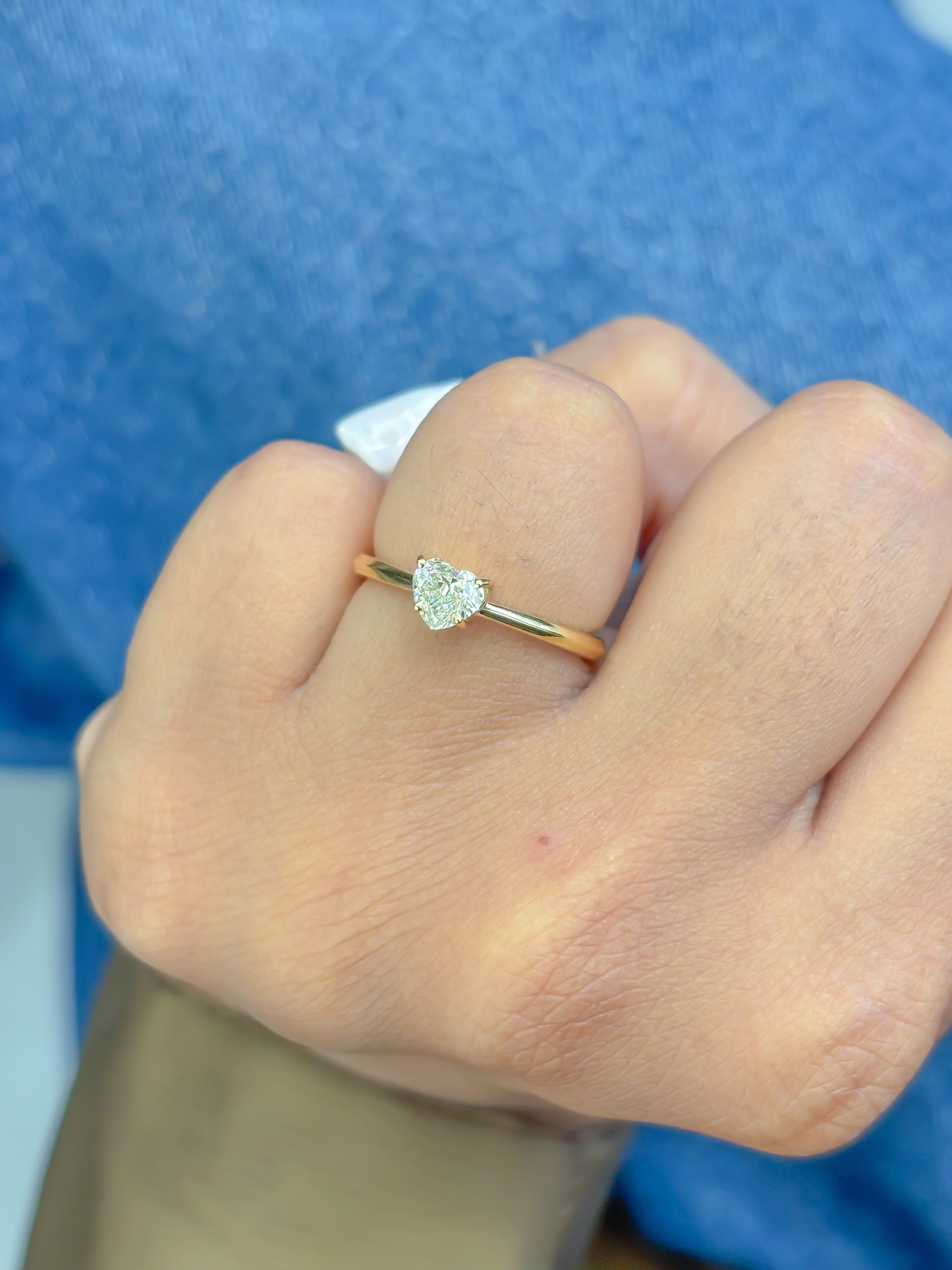 JPRG-3698/9302 Diamond Heart Thin Ring | 18K