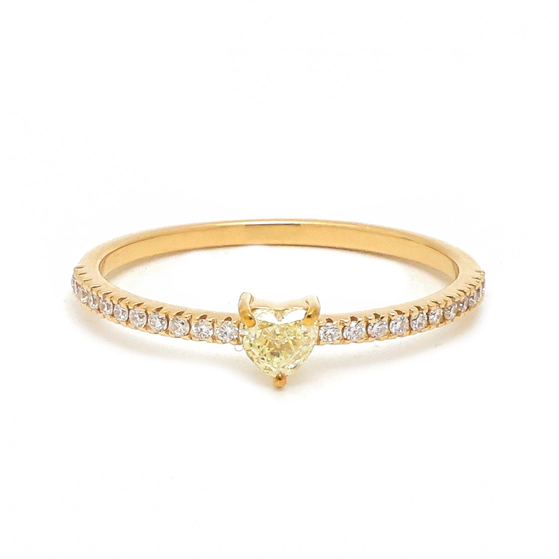 JPRG-3707/9311 Diamond Heart Thin Ring | 18K