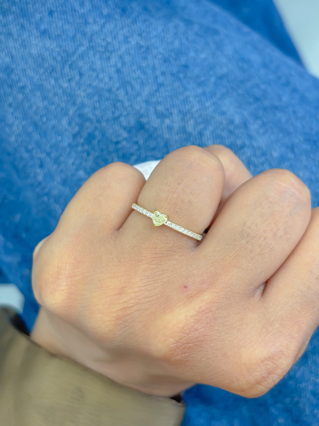 JPRG-3708/9321 Diamond Heart Thin Ring | 18K