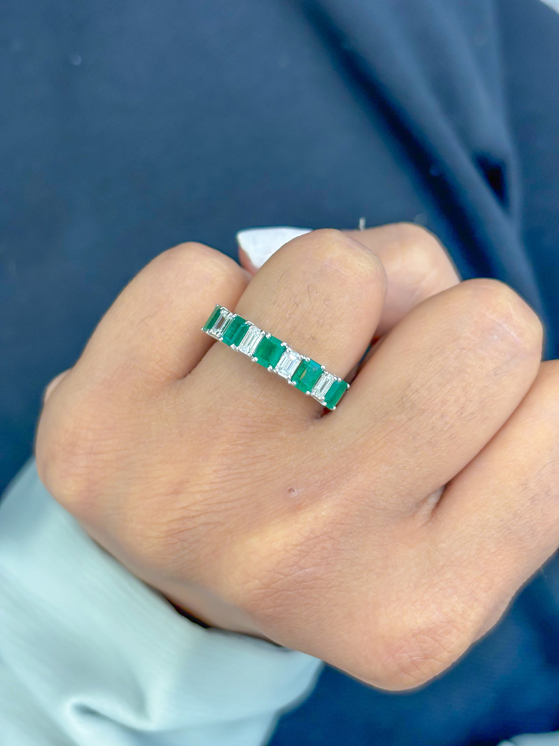 JPRG-3723/9330 Emerald Diamond Ring | 18K