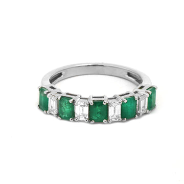 JPRG-3723/9330 Emerald Diamond Ring | 18K