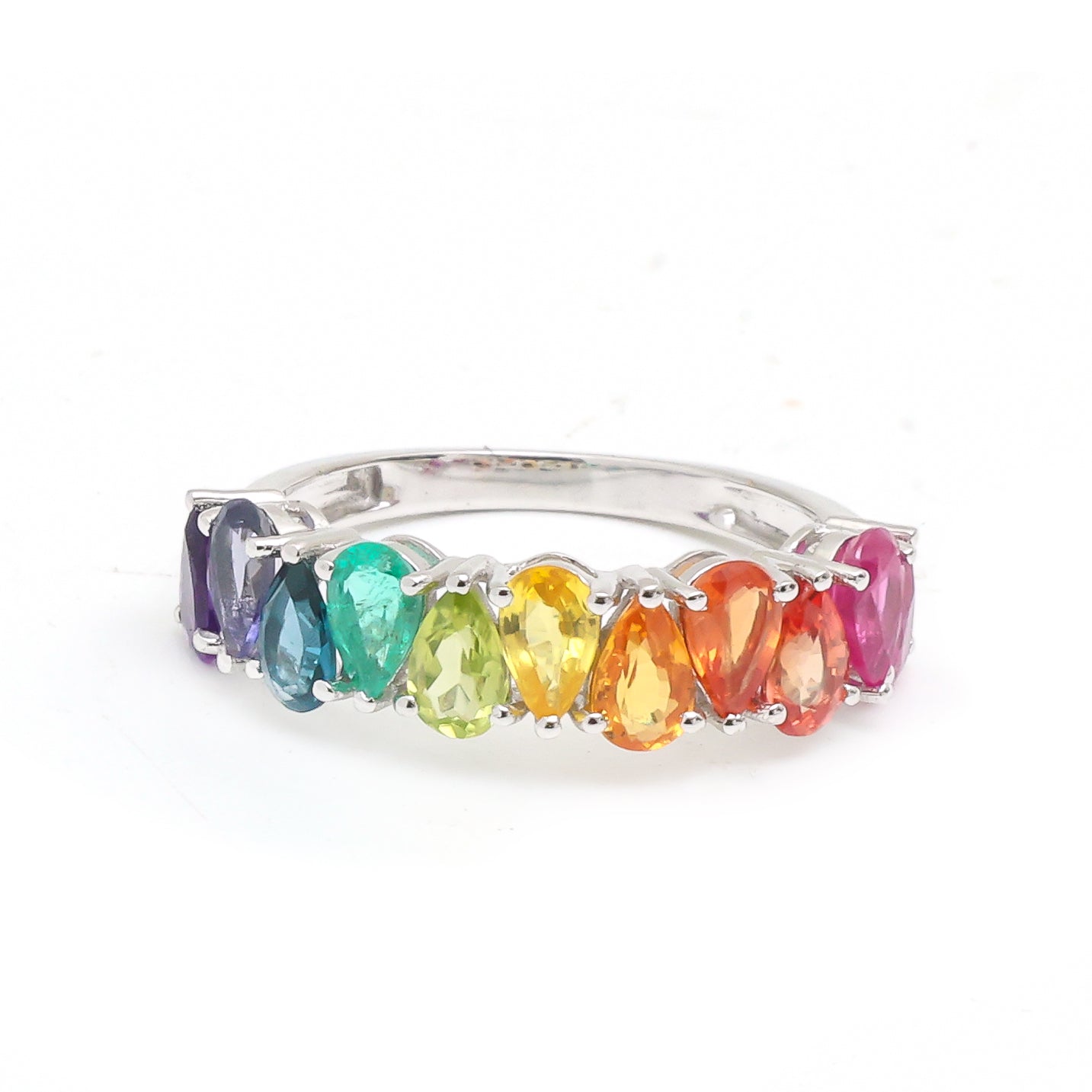 JPRG-3734/9342 Rainbow Sapphire Ring | 18K