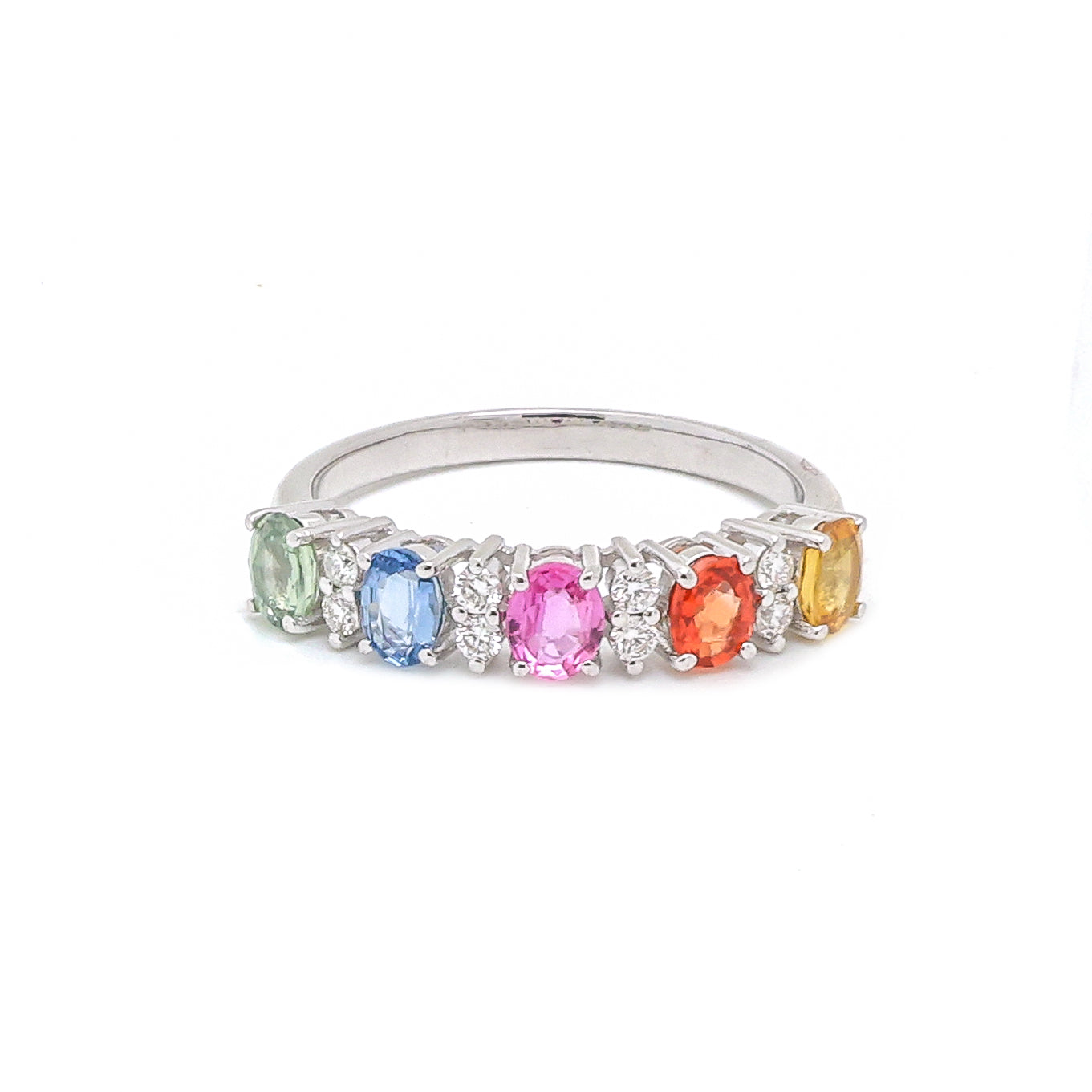 JPRG-3736/9344 Rainbow Sapphire Diamond Ring | 18K