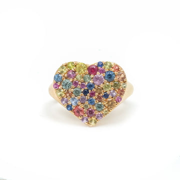 JPRG-3738/9346 Rainbow Sapphire Ring | 18K