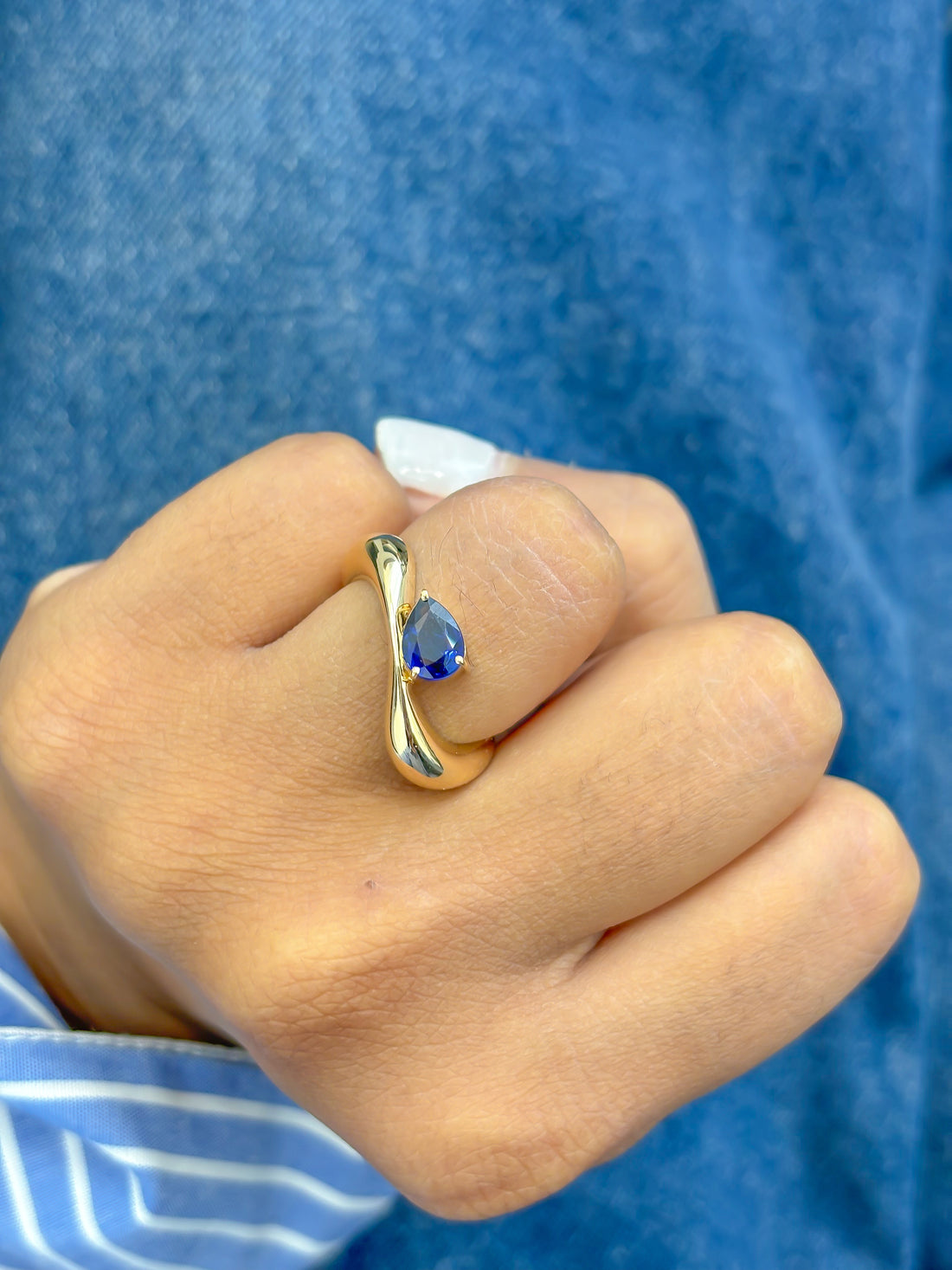 JPRG-3745/9371 Blue Sapphire Ring | 14K